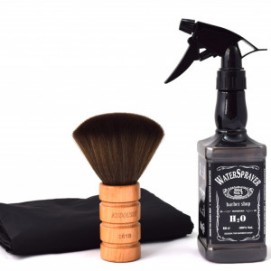 Set frizerie coafor Ardette model Monden 11 piese cu foarfeca de tuns si filat, pelerina, piepten si etui