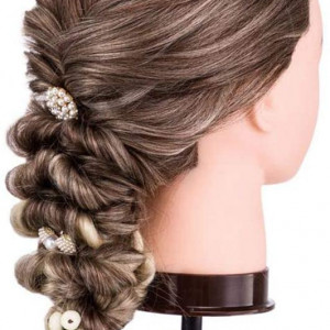 Set cap practica manechin Valeria Ombre cu ace agrafe coc exersat coafuri impletituri salon frizerie