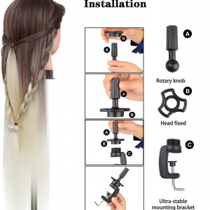 Set cap practica manechin Valeria Ombre cu ace agrafe coc exersat coafuri impletituri salon frizerie