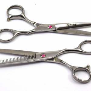 Set foarfeca de tuns si filat Ardette Fabio03 marime 6" si pieptan carbon clame pentru frizerie salon