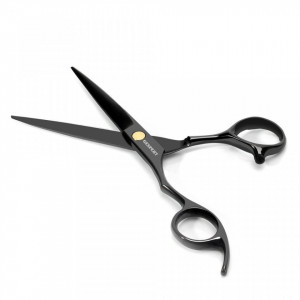 Set foarfece de tuns si filat Nirvana 6" negru cu geanta depozitare, pelerina pentru frizerie coafor salon