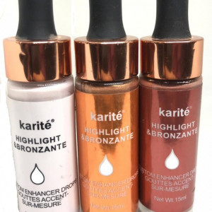 Set iluminator highlighter bronzer si Blush lichid picatura Karite