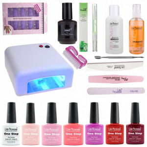 Kit complet manichiura cu 7 oje semipermanente Lila Rossa One Step KOS4