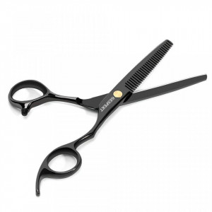 Set foarfece de tuns si filat Nirvana 6" negru cu geanta depozitare, pelerina pentru frizerie coafor salon