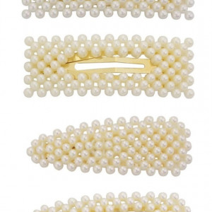 Set cap practica manechin Denisa Saten Natural 80% cu ace agrafe cu perle coc exersat coafuri impletituri salon frizerie
