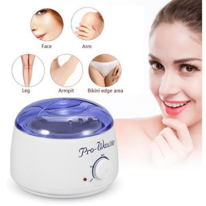 Set epilare complet cu incalzitor ceara ProVax SEP100, Ceara refolosibila granule roz 500g, ulei dupa epilat