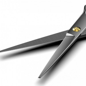 Set foarfeca de tuns si filat negru Ardette Fabio02 marime 6" si pieptan carbon pentru frizerie salon