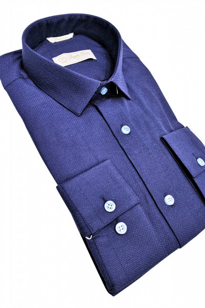 camasa slim fit bleumarin