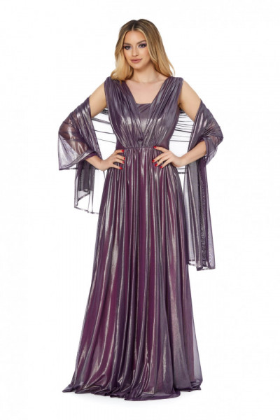 rochie de seara mov sidefat