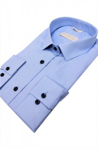 camasa slim fit bleu