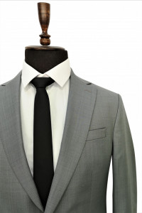 Costum gri deschis slim fit