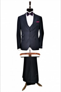 Costum slim fit bleumarin