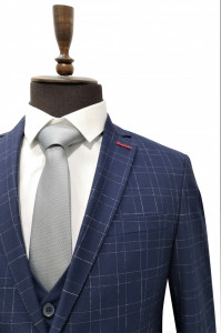 Costum bleumarin slim fit
