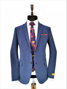 sacou slim fit albastru