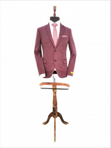 sacou slim fit roz tare