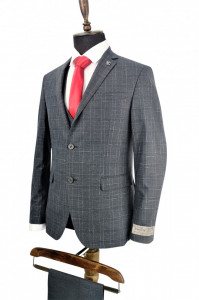 Costum gri slim fit