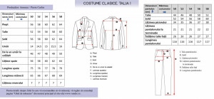 Costum barbati clasic, talia 1 Christian bleumarin