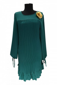 Rochie ocazie din triplu voal verde Stella