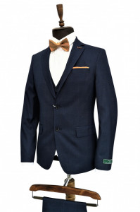 Costum slim fit bleumarin