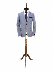 sacou slim fit bleu