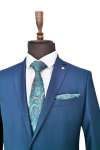 Costum albastru slim fit