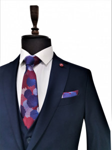 Costum bleumarin slim fit