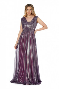 rochie de seara mov sidefat
