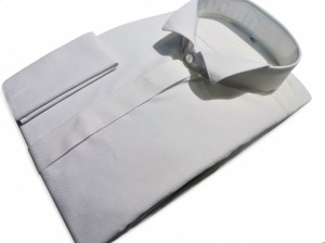 camasa alba pentru papion si butoni