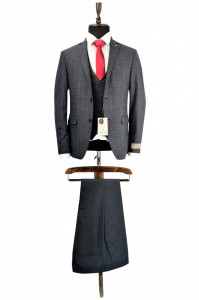 Costum gri slim fit