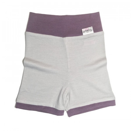 Pantaloni scurți lână merinos - Pearl Grey
