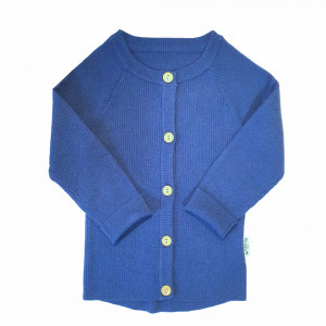 Cardigan Rib lână merinos - Iris bloom