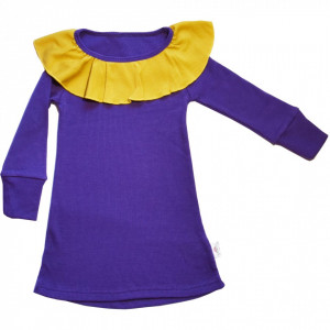 Rochie Rib lână merinos - Prism Violet