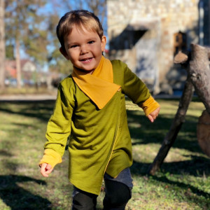 Cardigan dublat reversibil lână merinos extrafină