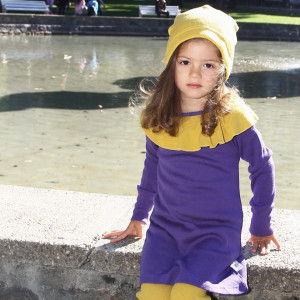 Rochie Rib lână merinos - Prism Violet