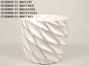 Vas ceramic alb H 12.5 cm D 13.5 cm