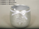 Vas ceramic argintiu D 18 H 14 cm