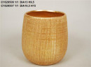 Vas ceramic auriu D 13.5 H 9.5 cm