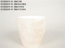 Vas ceramic alb cu auriu D 13 H 12 cm