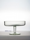 1701 Platou sticla cu picior H 12 D 14 cm
