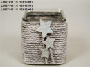 Vas sticla cu sfoara 12x12 H 16 cm
