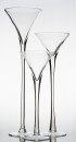 Set 3 cupe sticla Martini BLOOM H40-50-60cm