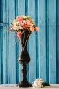 Vaza inalta din sticla neagra Cleopatra H 75 D 26