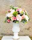 Cupa din sticla alba Elysium H 28 cm