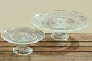 60667B Platou din sticla rezistenta cu model in relief D 25cm