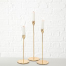 Set 3 sfesnice metalice Kaemon H 23-33 cm
