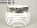 Vas ceramic alc cu argintiu D 20 H 12 cm