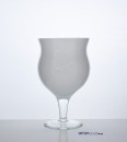 Cupa sticla inalta Floria alba H 25 D 15 cm