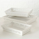 Set 3 tavi albe Aurelia L 33-44 cm