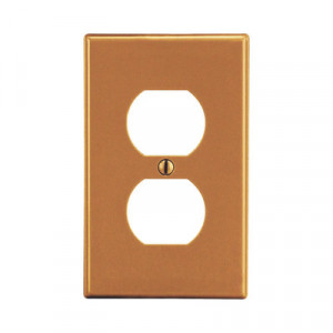 HUBBELL HUBP80R Tapa para Contacto Duplex Color naranja.