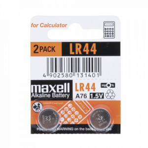 Lr44 Maxell Bateria Alcalina Tipo Boton De 1.5 V 1